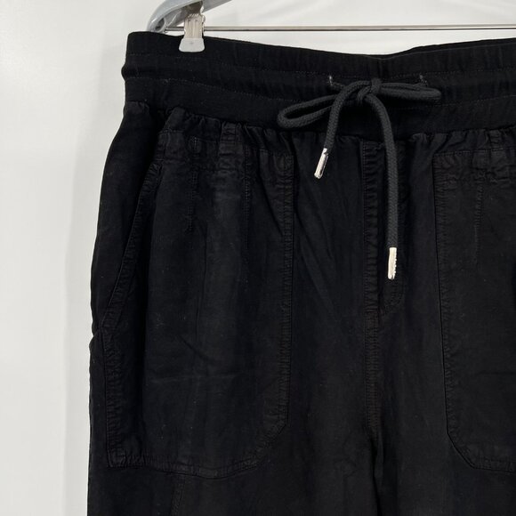Quince Vintage Wash Tencel Utility Joggers size L Large Women's in Black - Picture 4 of 7